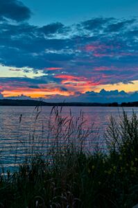 Sunset over Chautauqua Lake in New York
